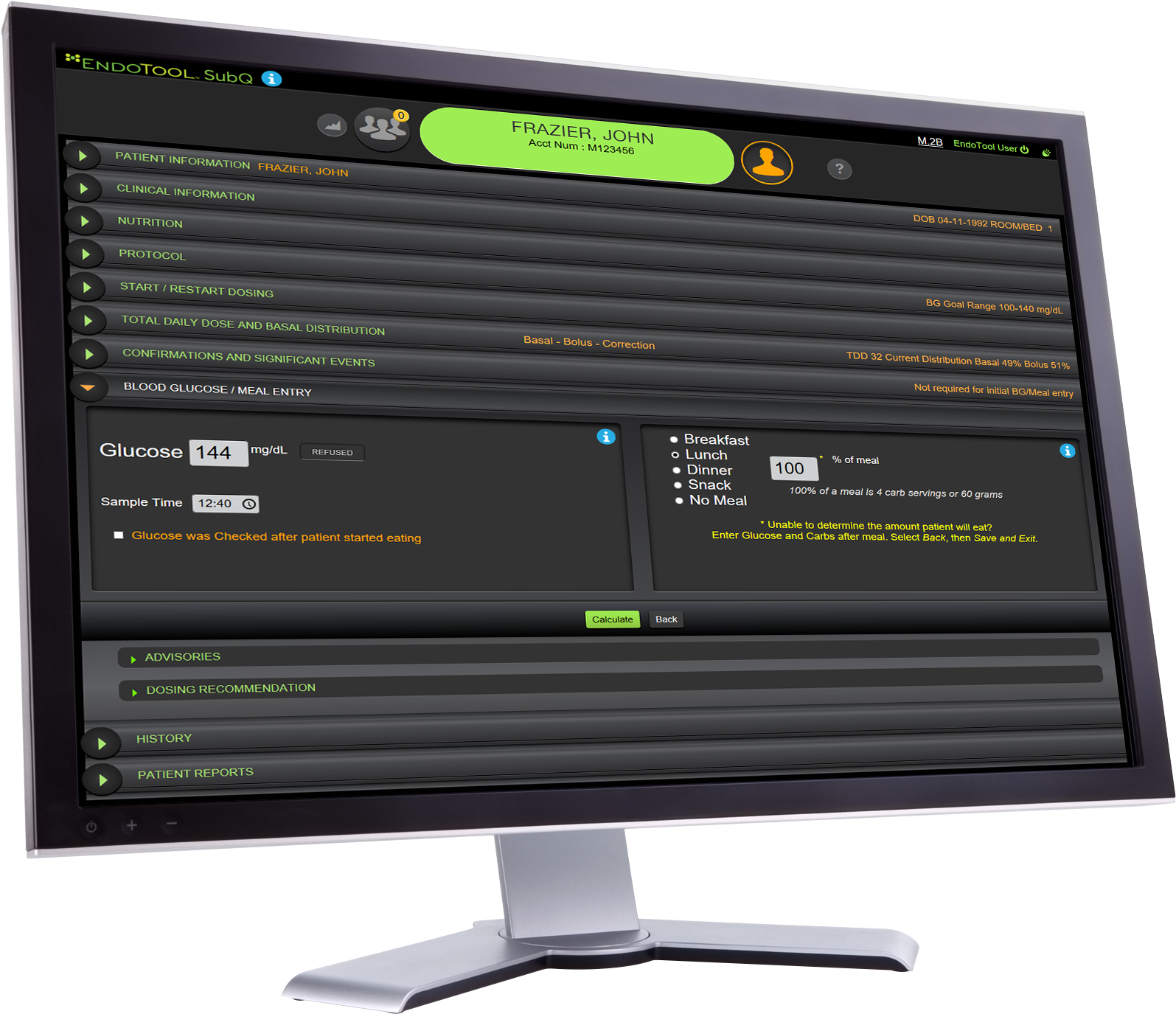 Medical Software Interface Display PNG with transparent background