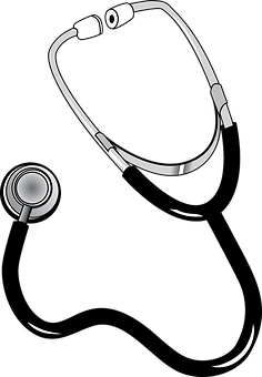 Medical Stethoscope Vector Illustration PNG image with a transparent background, free high-resolution download