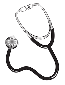 Medical Stethoscope Vector Illustration PNG image with a transparent background, free high-resolution download