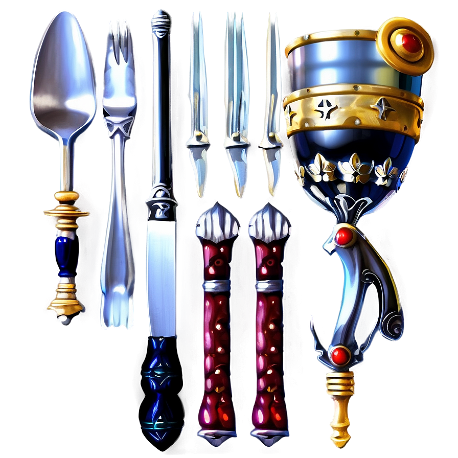 Medieval Banquet Utensils PNG krt PNG with transparent background