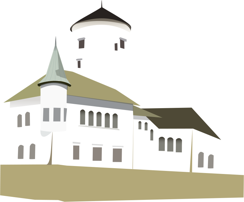 Medieval Castle Illustration PNG with transparent background