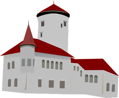 Medieval Castle Illustration PNG with transparent background