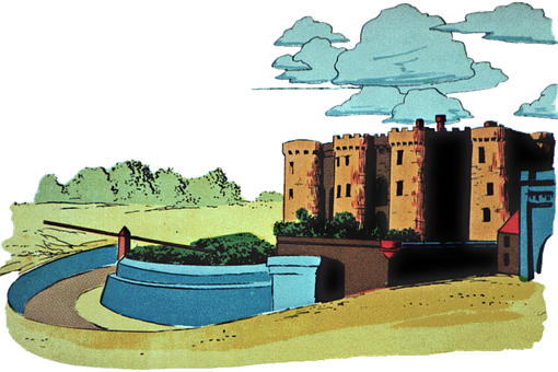 Medieval Castle Illustration PNG with transparent background