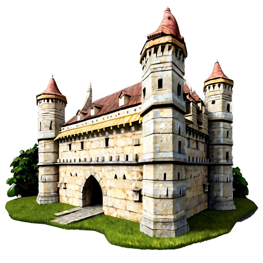 Medieval Castle PNG blu PNG with transparent background