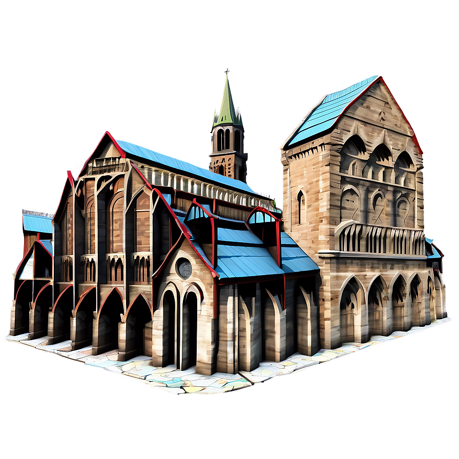 Medieval Cathedral Architecture Png 06232024