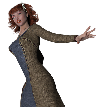 Medieval Fantasy Character3 D Render PNG with transparent background