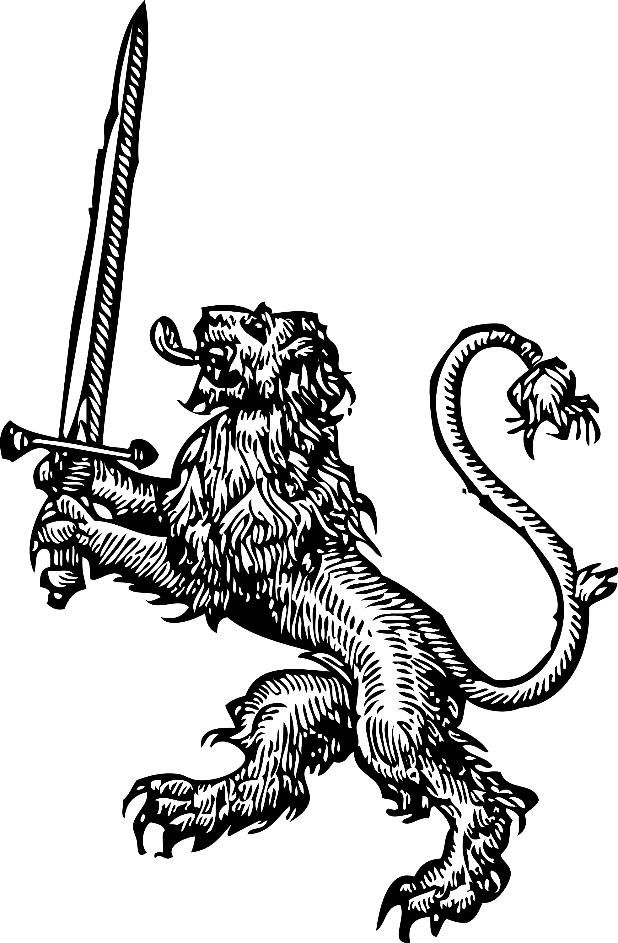 Lion With Sword Clip Arts - Status Of Royal Pandit, HD Png Download PNG with transparent background