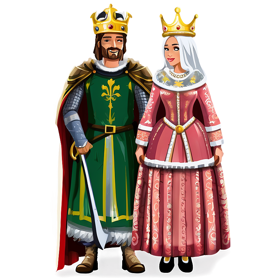 Medieval King And Queen Png 49