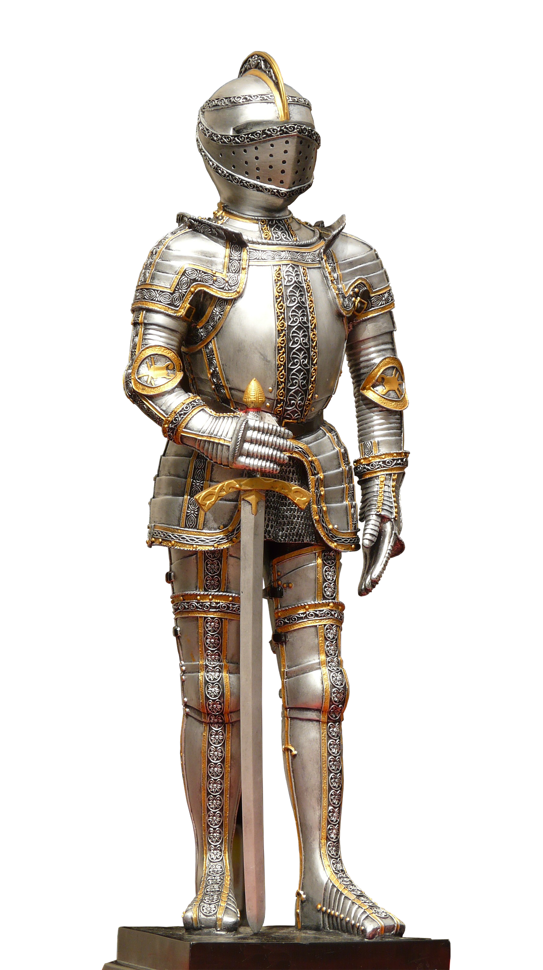Medieval Knight Armor Standing PNG with transparent background