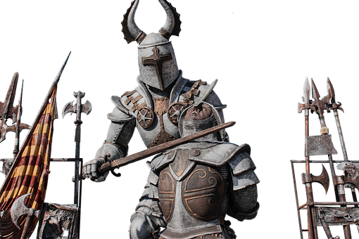 Medieval Knight Armorand Weapons PNG with transparent background
