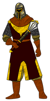 Medieval Knight Illustration PNG with transparent background