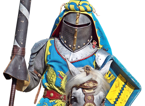 Medieval Knighton Horseback PNG with transparent background