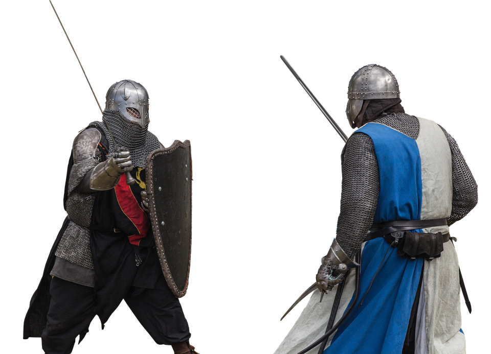 Medieval Knights Duel PNG with transparent background