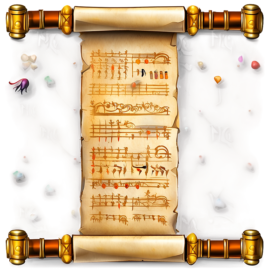 Medieval Manuscript Scroll Png 06262024