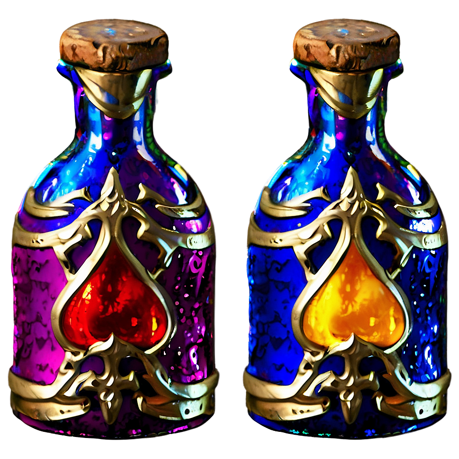 Medieval Potion Bottles Png 6