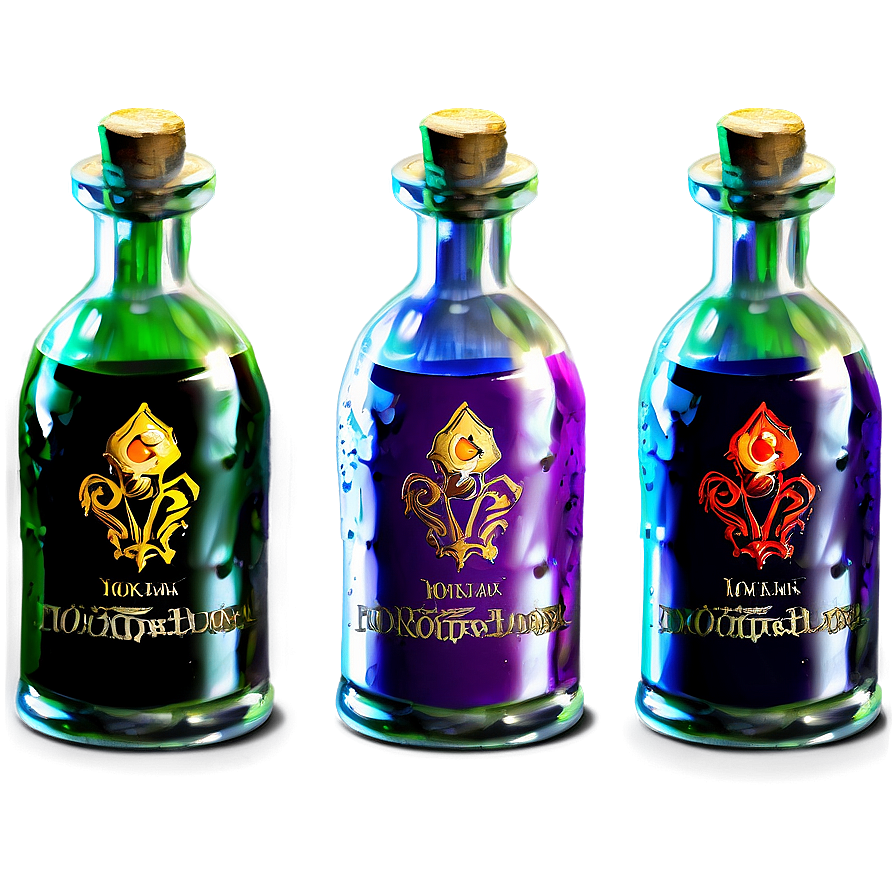 Medieval Potion Bottles Png Swd63