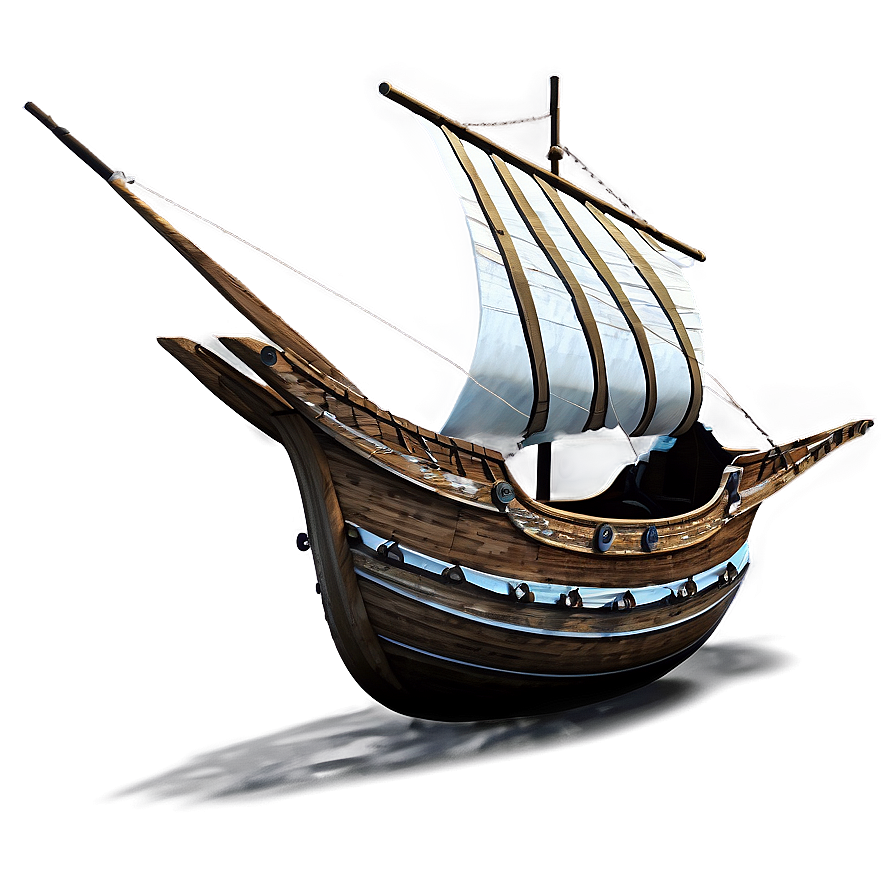 Medieval Ship Sailing Png 06232024