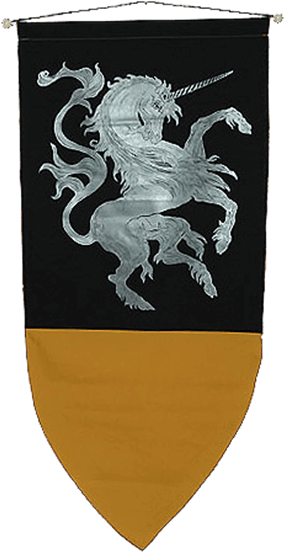 Rampant Unicorn Ed From - Medieval Banner Green Unicorn, HD Png Download PNG with transparent background
