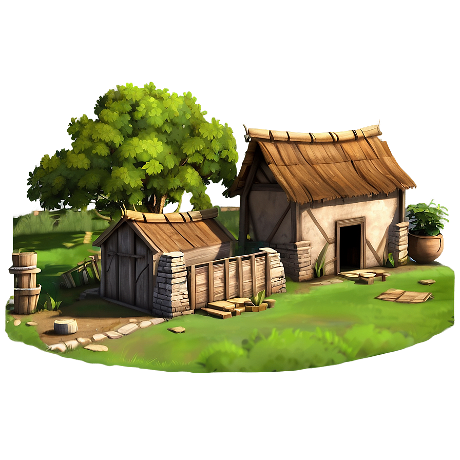 Medieval Village Scene Png 06232024