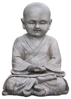 Meditating Buddha Statue PNG with transparent background