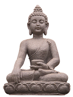 Meditating Buddha Statue PNG with transparent background