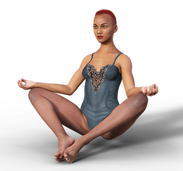 Meditative_ Pose_ Red_ Haired_ Woman