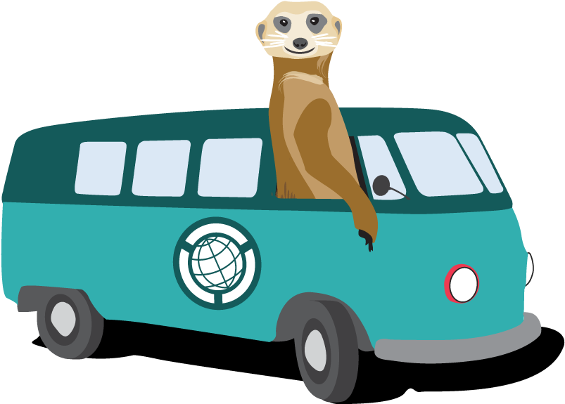 Meerkat Adventures Van Illustration