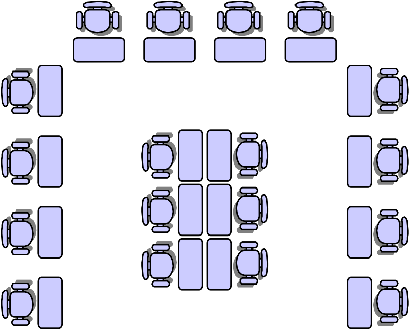 Classroom Seat Layouts - Seating Arrangement Clipart, HD Png Download PNG with transparent background