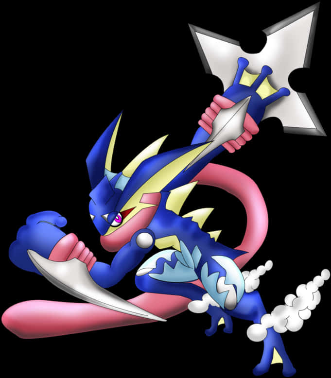 Mega Greninja Wallpaper - Shiny Mega Ash Greninja, HD Png Download PNG with transparent background