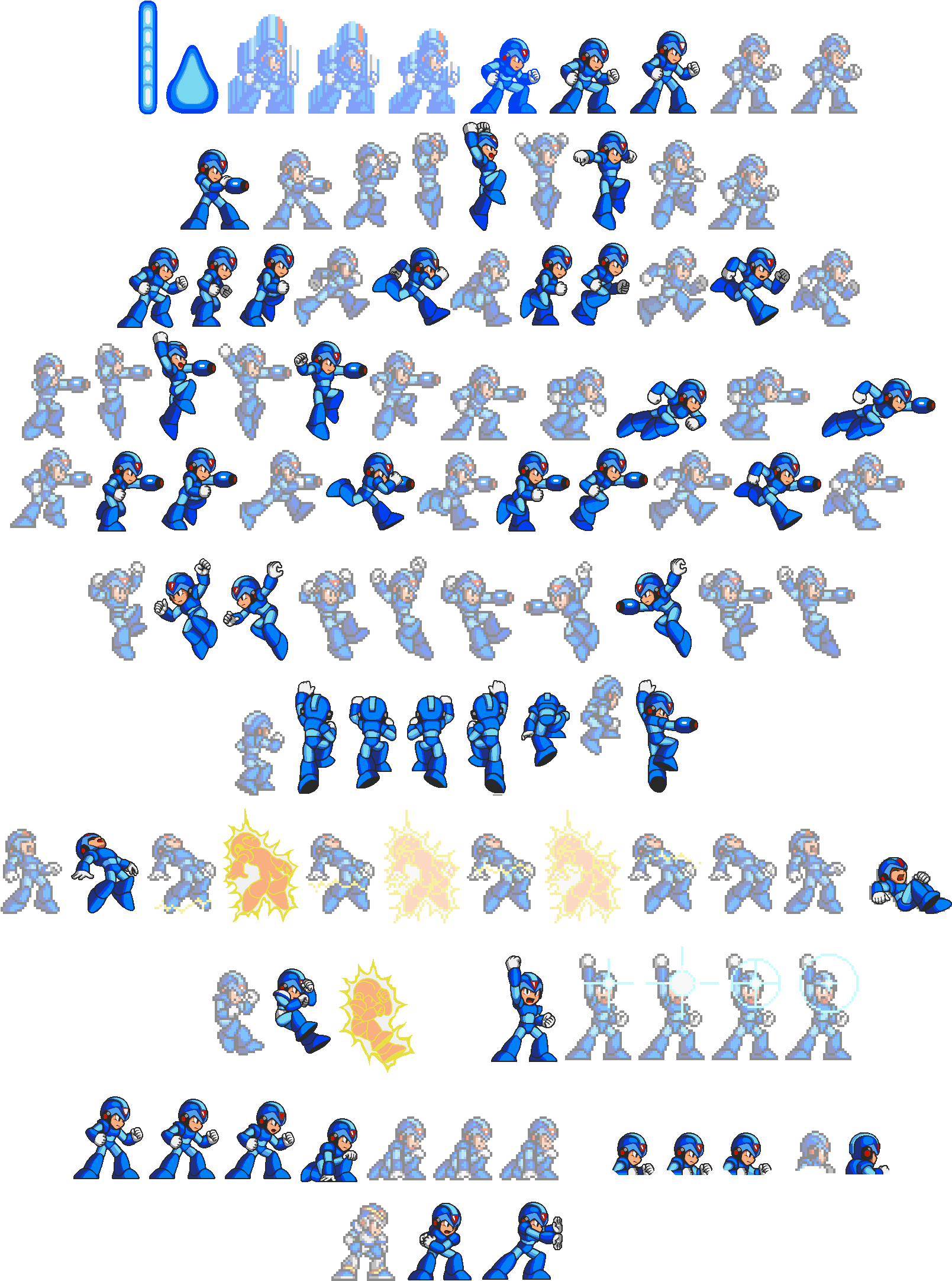 Mega Man Sprite Sheet Animation