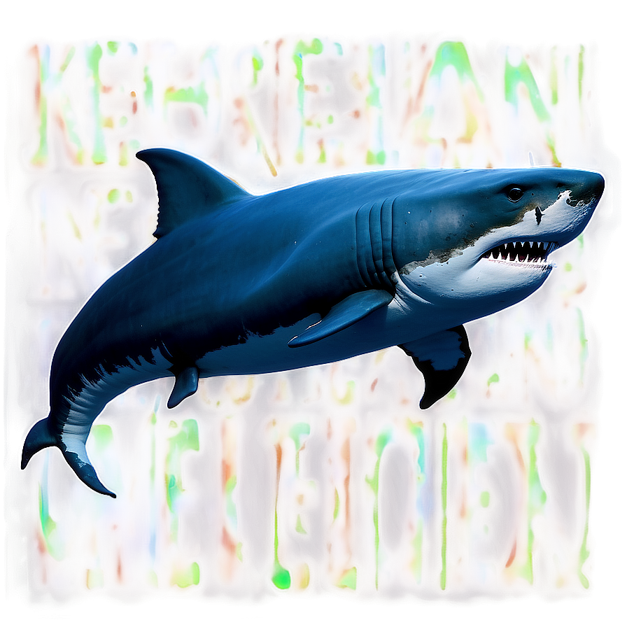 Megalodon In Ocean Background Png Gin