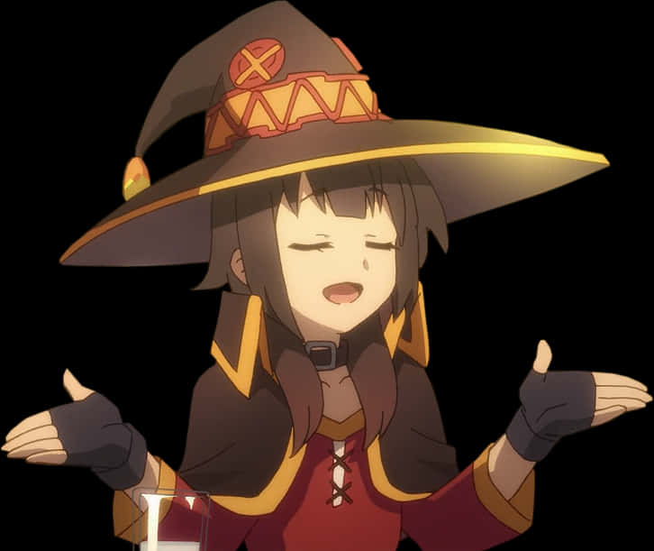 Megumin Vector Shrug - Megumin Konosuba Wallpaper 2019, HD Png Download PNG with transparent background