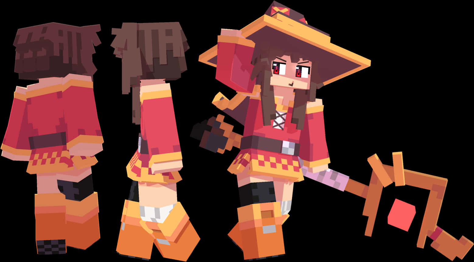 Megumin Voxel Art Character Model