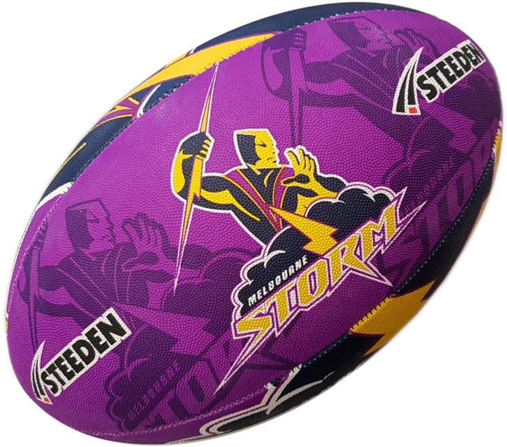Melbourne Storm Rugby Ball, HD Png Download PNG with transparent background