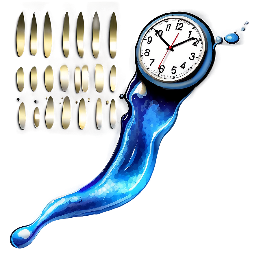 Melting Clock In Space Png Nqr