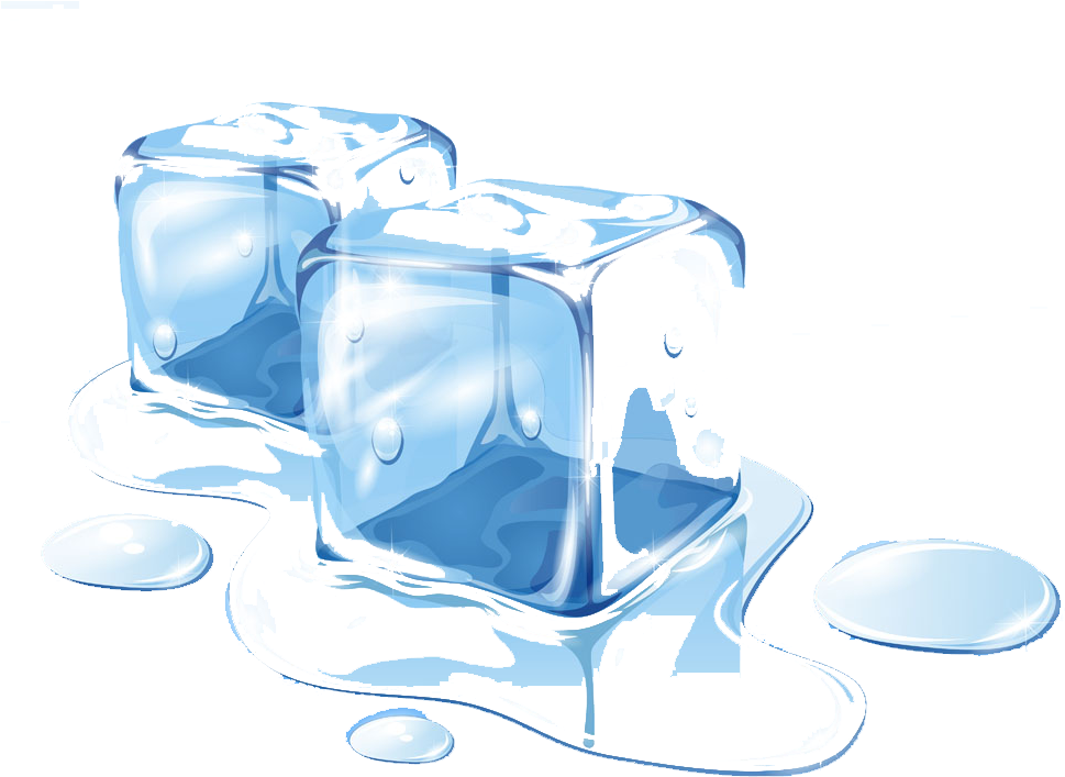 Melting Ice Cubes Graphic PNG with transparent background