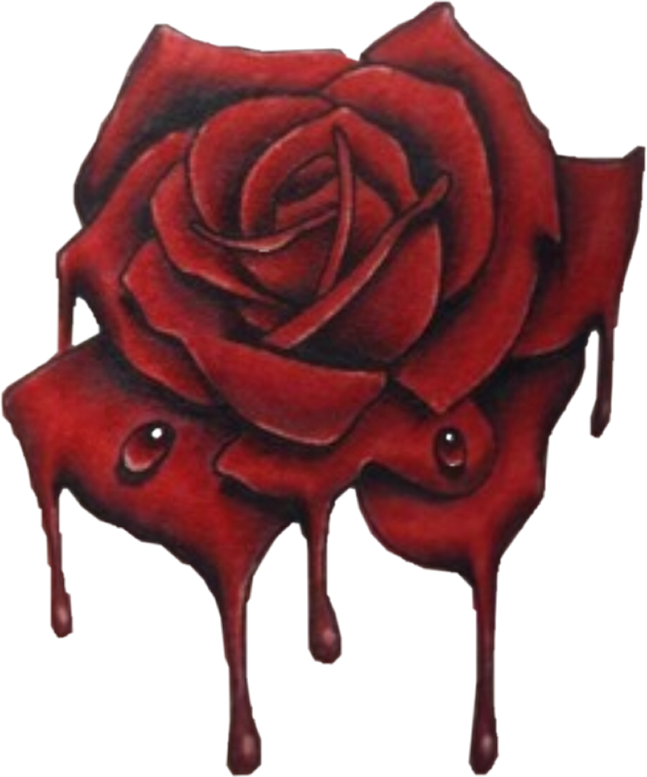 Garden Roses Tattoo Blood Red - Red Rose Tattoo Design, HD Png Download PNG with transparent background