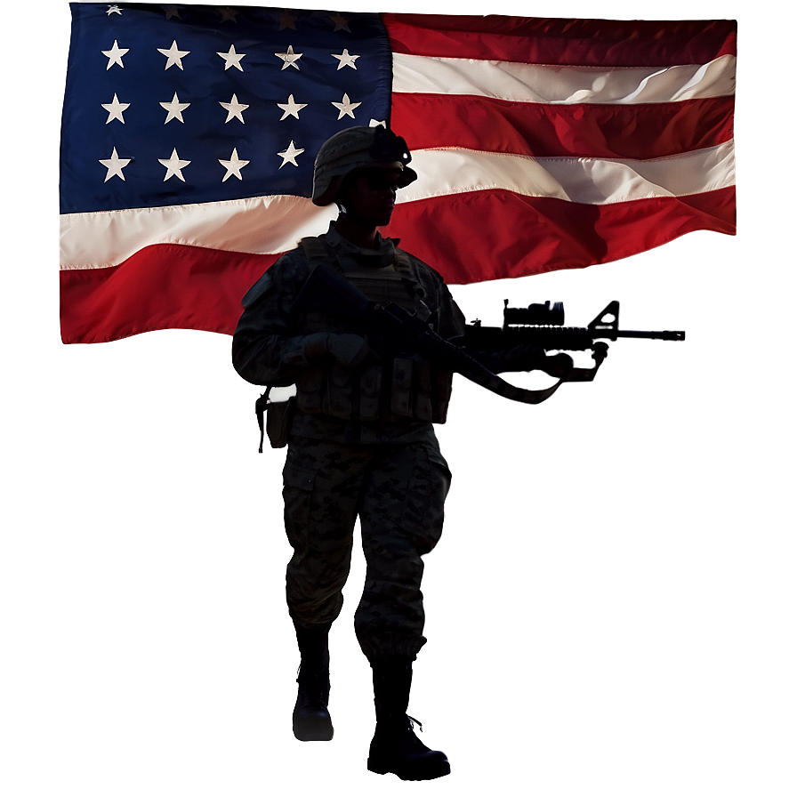 Memorial Day Soldier Silhouette Png 05212024