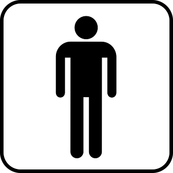 Men Restroom Sign Icon PNG with transparent background
