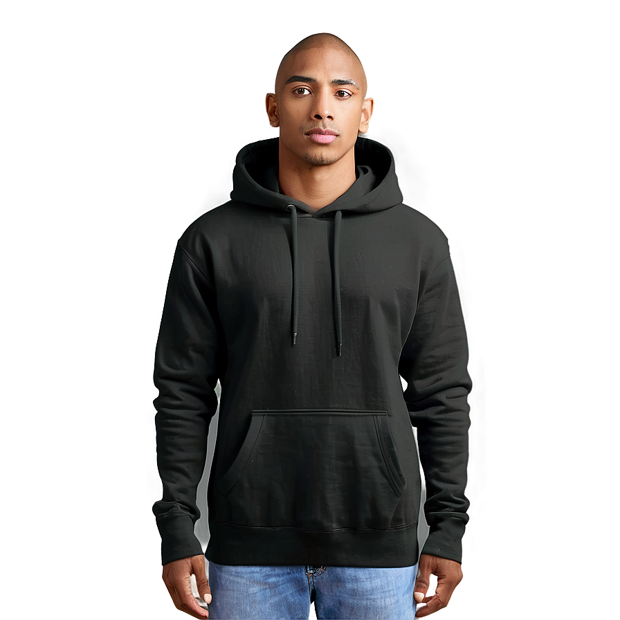 Men's Black Hoodie Png Ovn