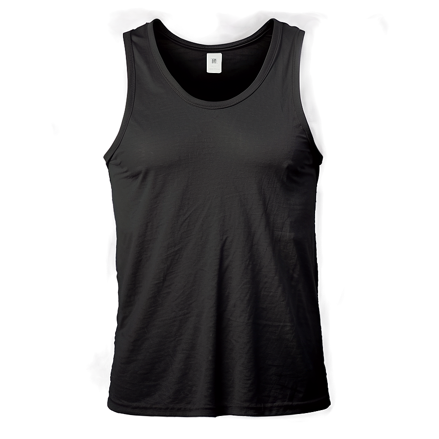 Men's Black Tank Top Png Qcu