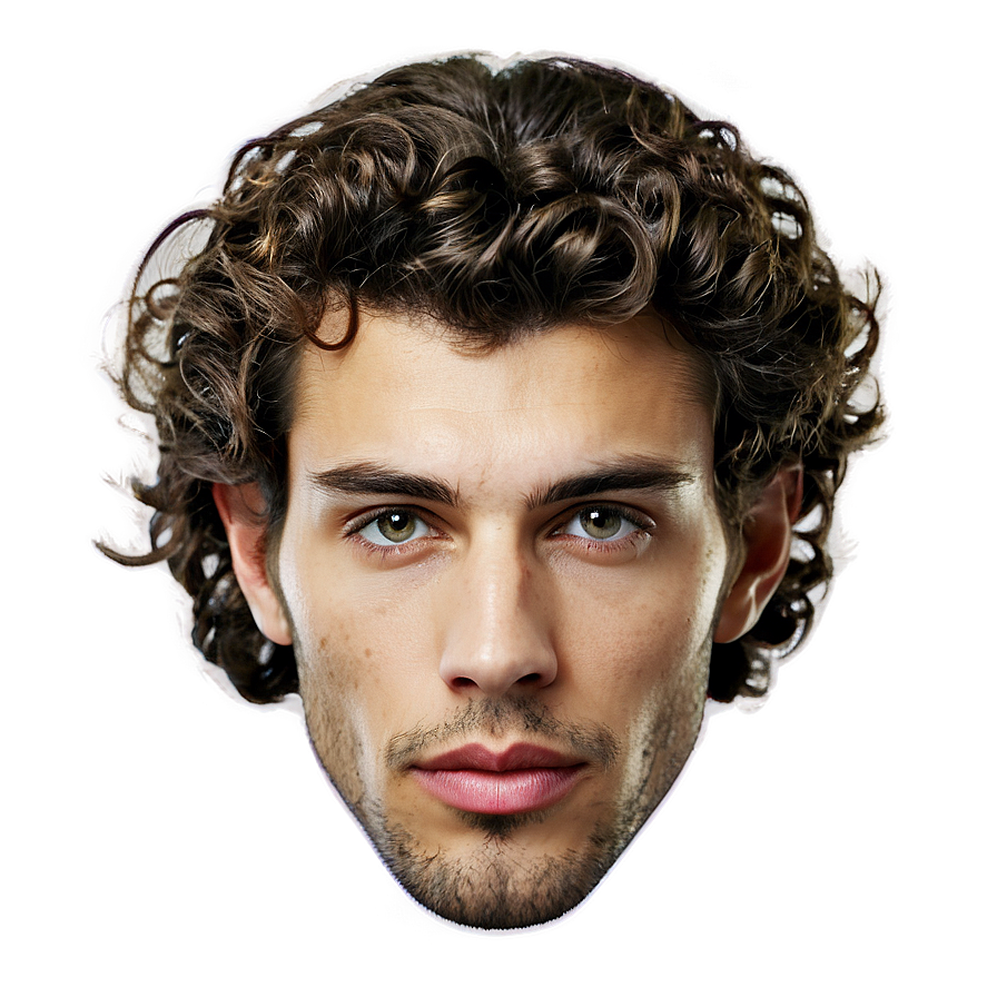 Men's Perm Hair Png Pby