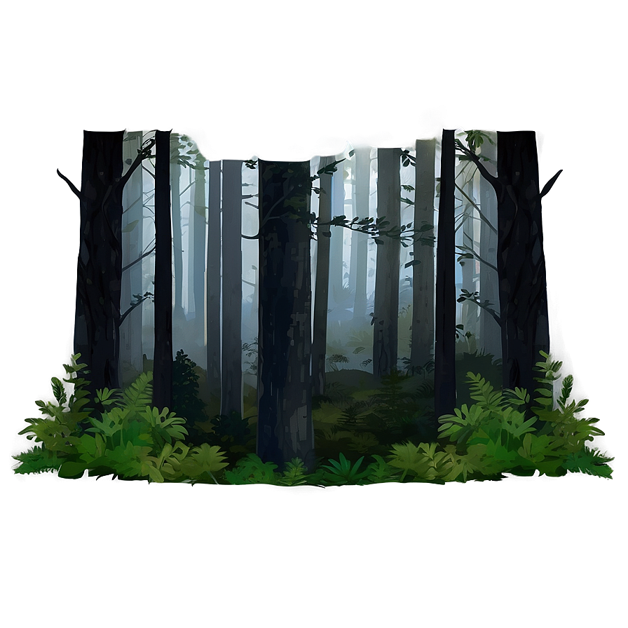 Menacing Dark Forest Png 06252024