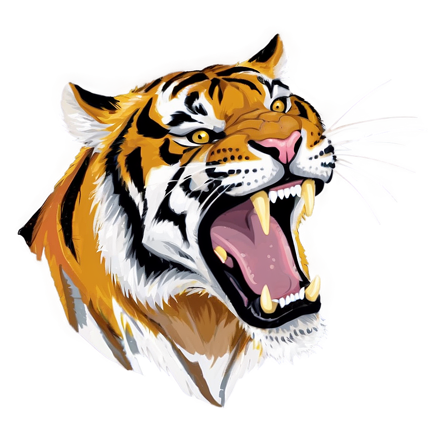 Menacing Tiger Roar Png Hqq