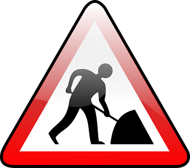 Menat Work Sign Graphic PNG with transparent background