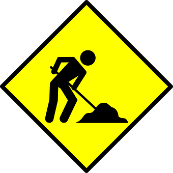 Menat Work Sign PNG with transparent background