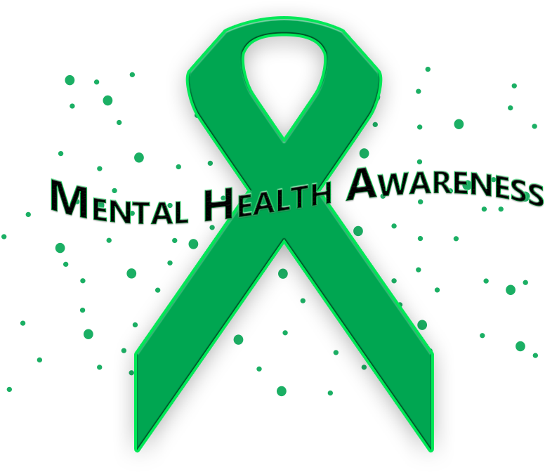 Mental Health Awareness Ribbon PNG with transparent background
