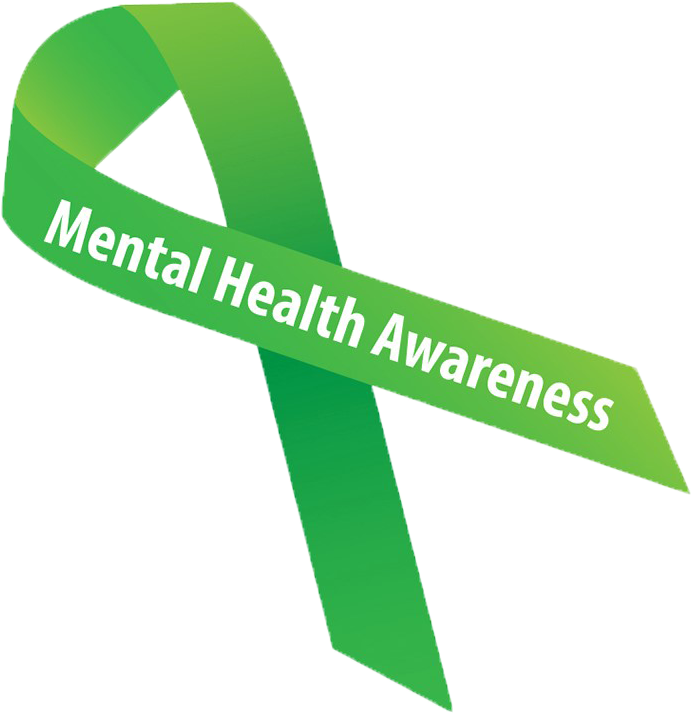 Mental Health Awareness Ribbon PNG with transparent background