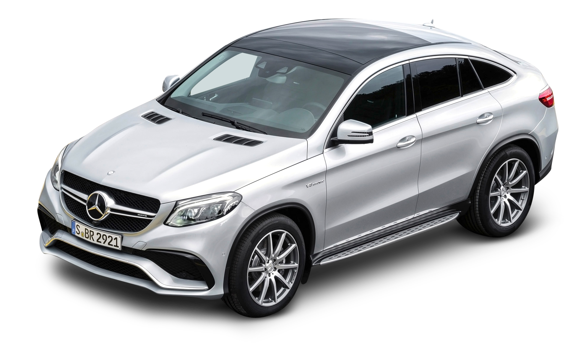 Mercedes Benz G L E Coupe Silver PNG with transparent background