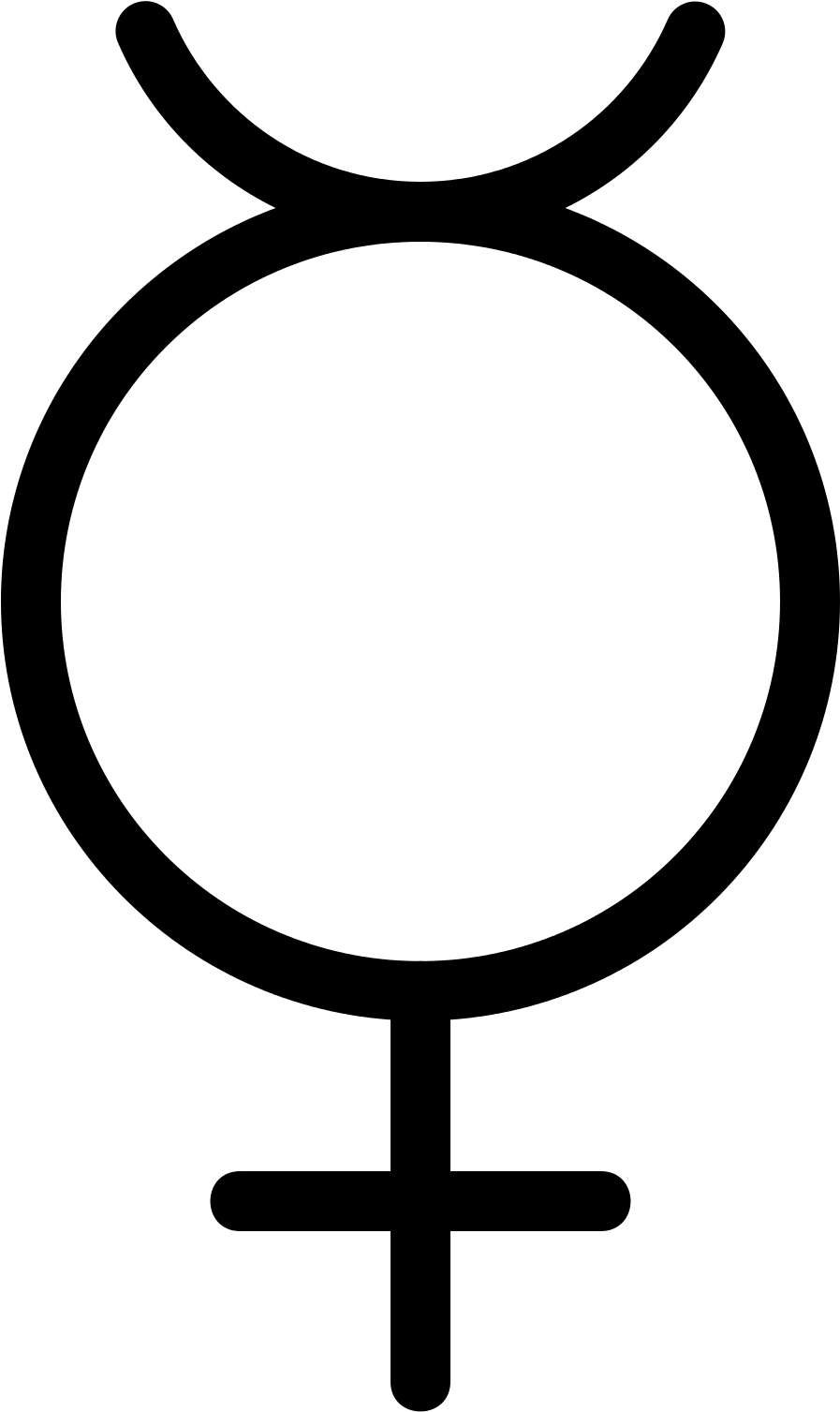 Mercury Planet Symbol - Planet Symbol For Mercury, HD Png Download PNG with transparent background